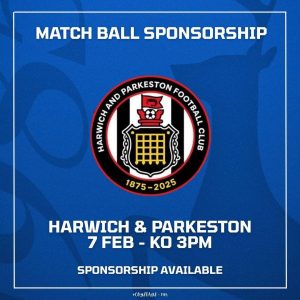 Match Ball Sponsor - Harwich & Parkeston