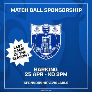 Match Ball Sponsor - Barking