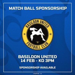 Match Ball Sponsor - Basildon Utd