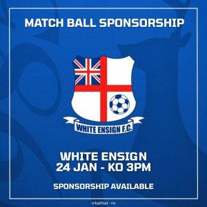 Match Ball Sponsor - White Ensign