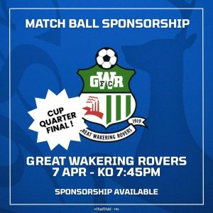 Match Ball Sponsor - Great Wakering Rovers
